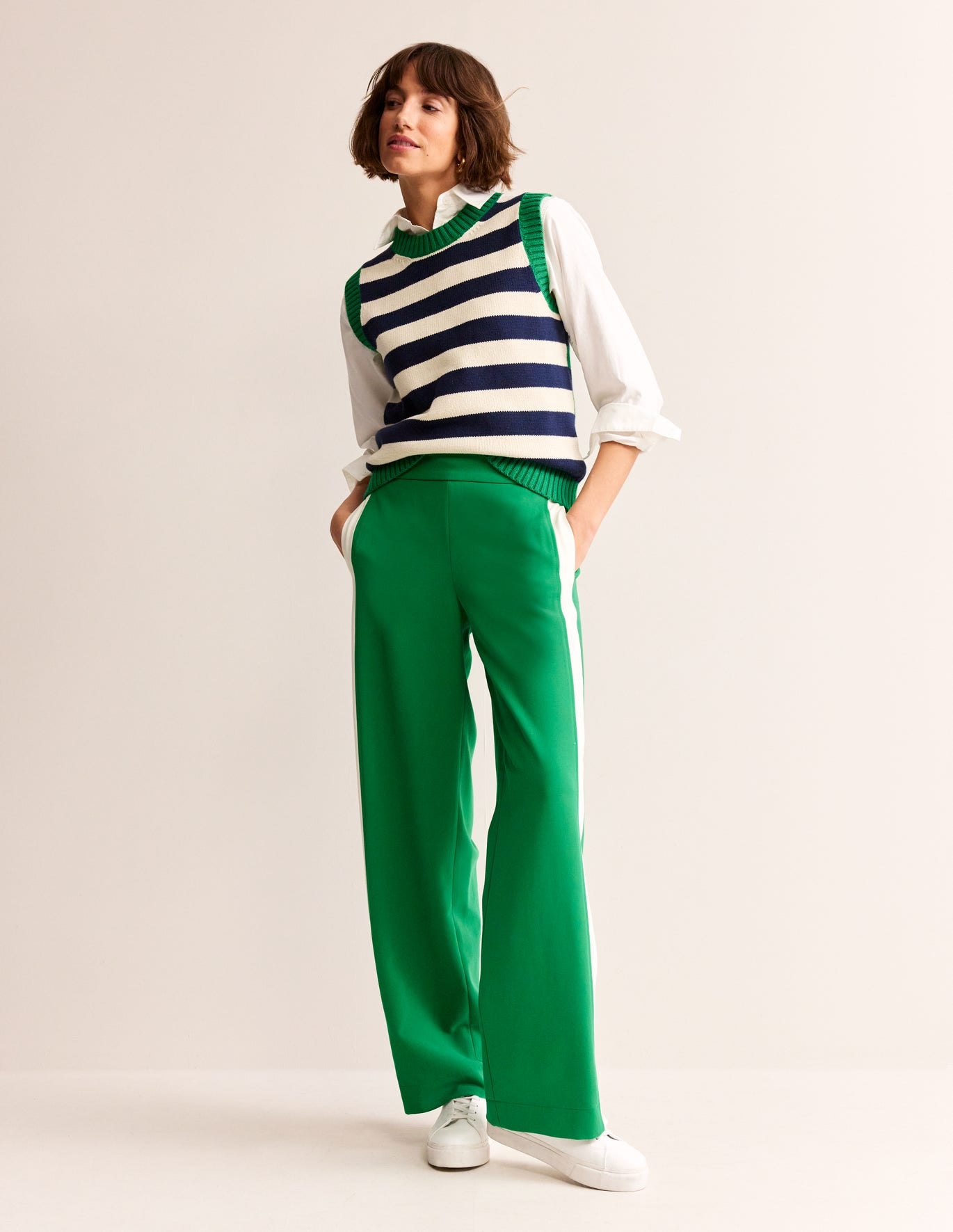 Side stripe trousers
