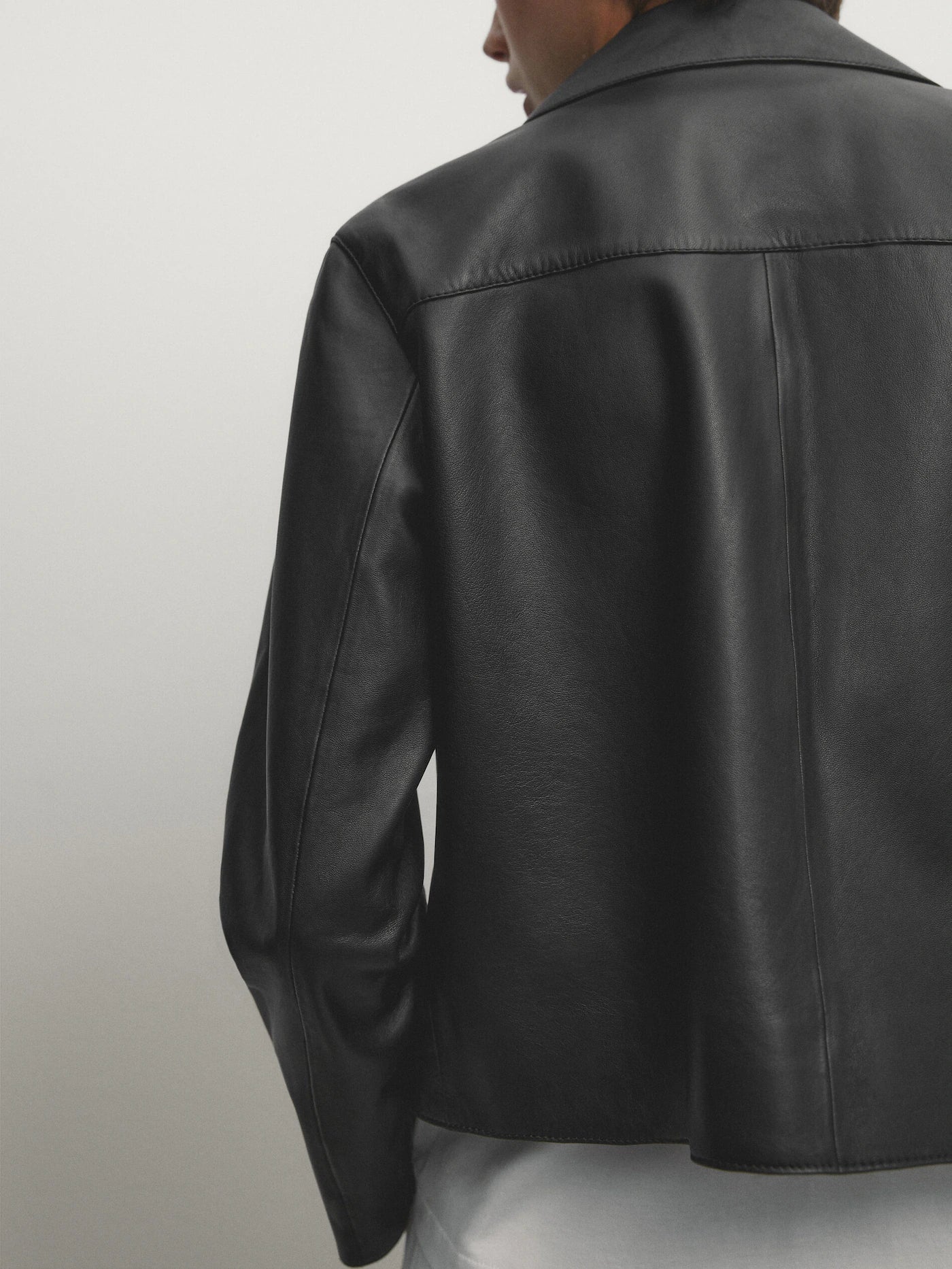 Nappa leather jacket with pockets