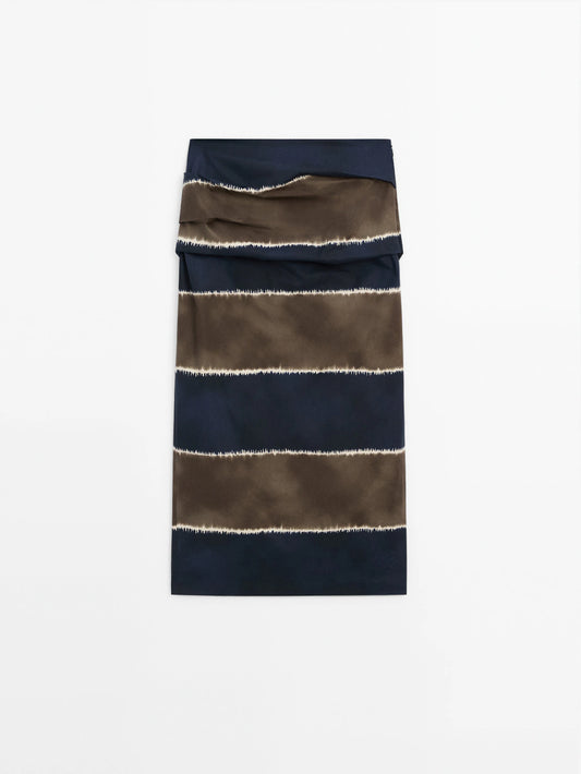 Two-tone striped skirt