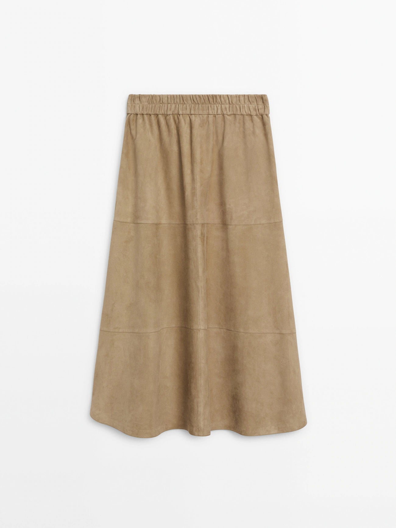 Long suede skirt