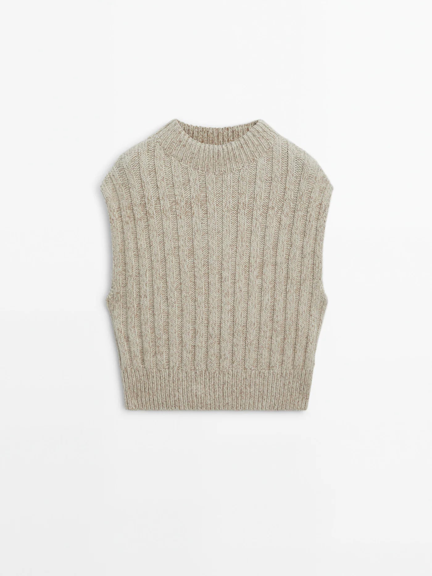 Ribbed knit vest