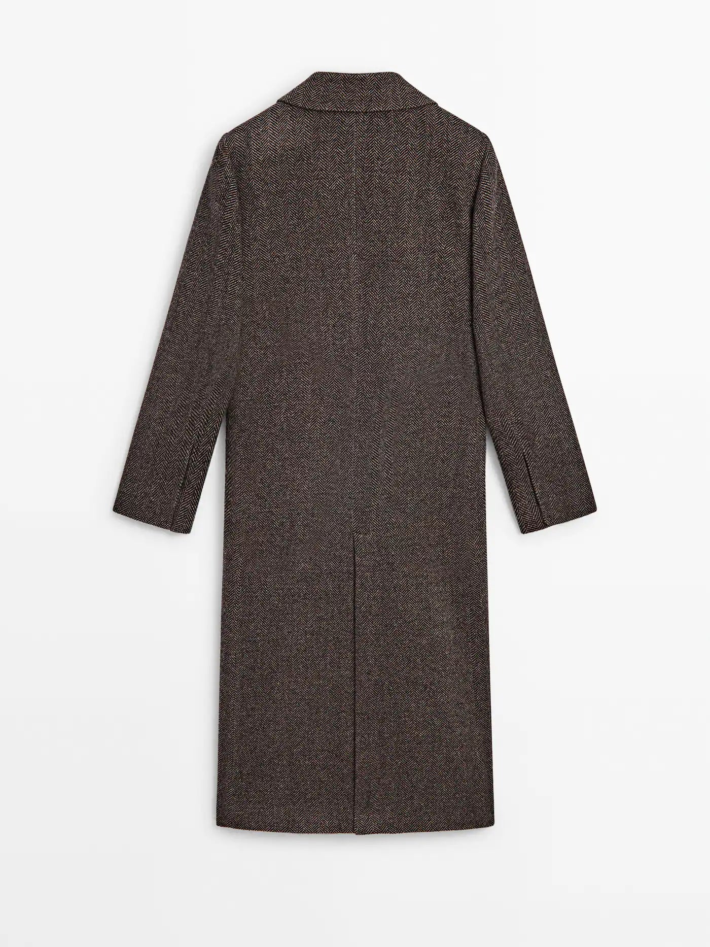 Herringbone wool coat