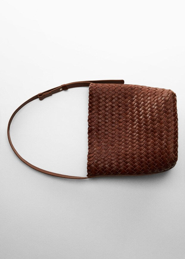 Braided leather bag