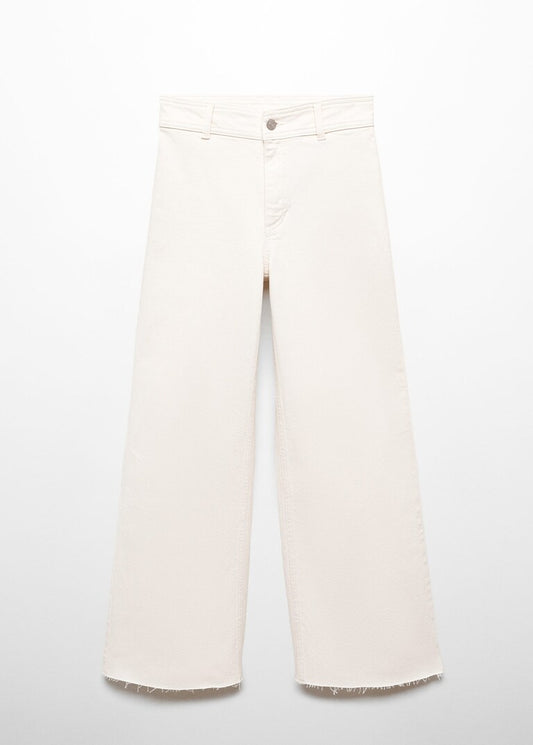 High-waisted culotte jeans