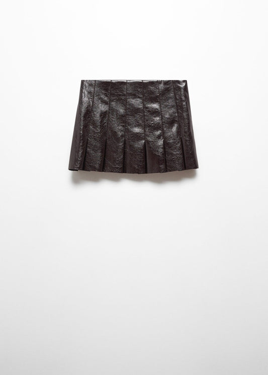 Pleated mini-skirt