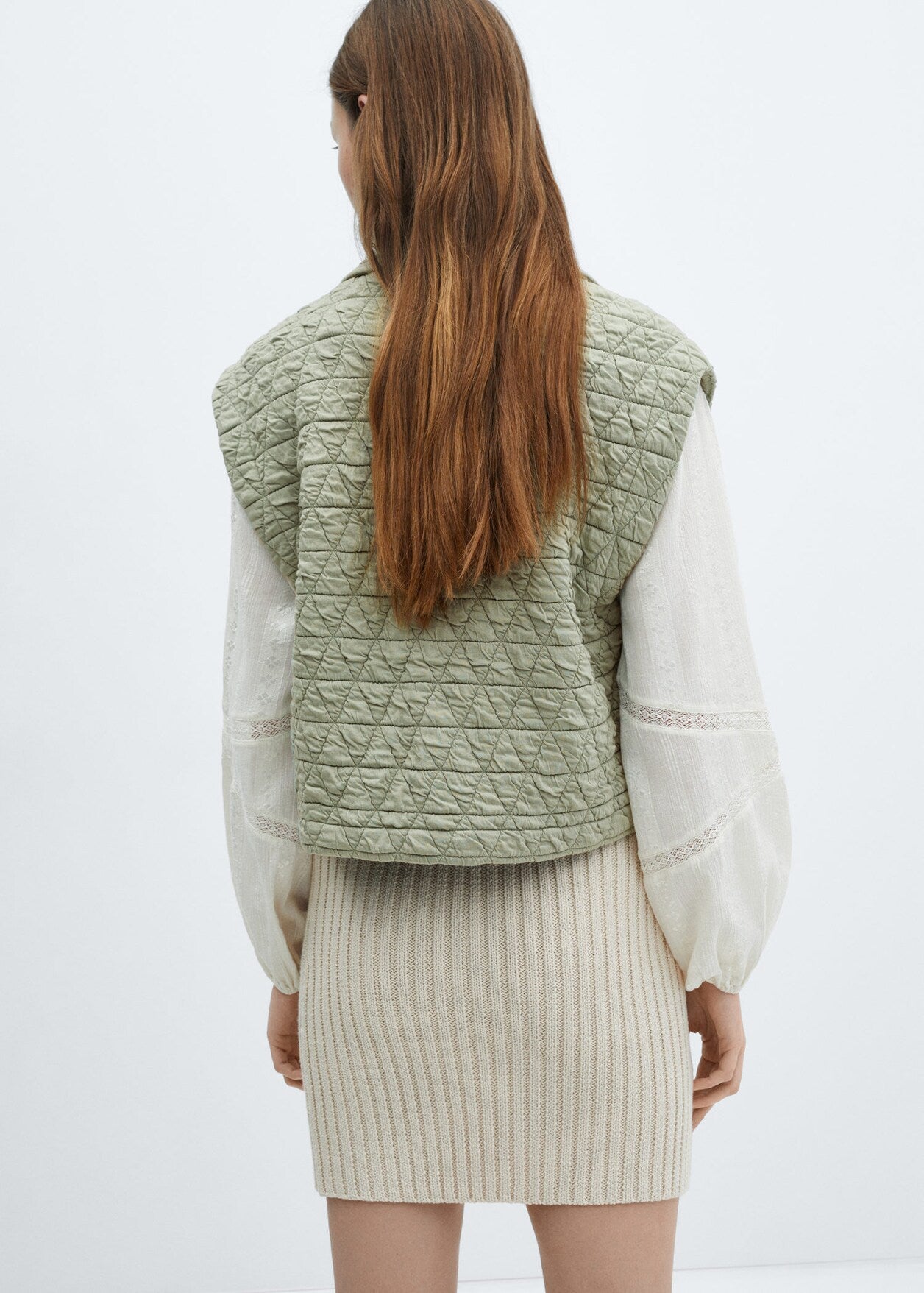 Quilted gilet with buttons