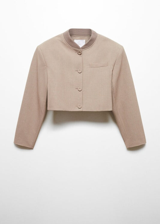 Buttoned cropped jacket