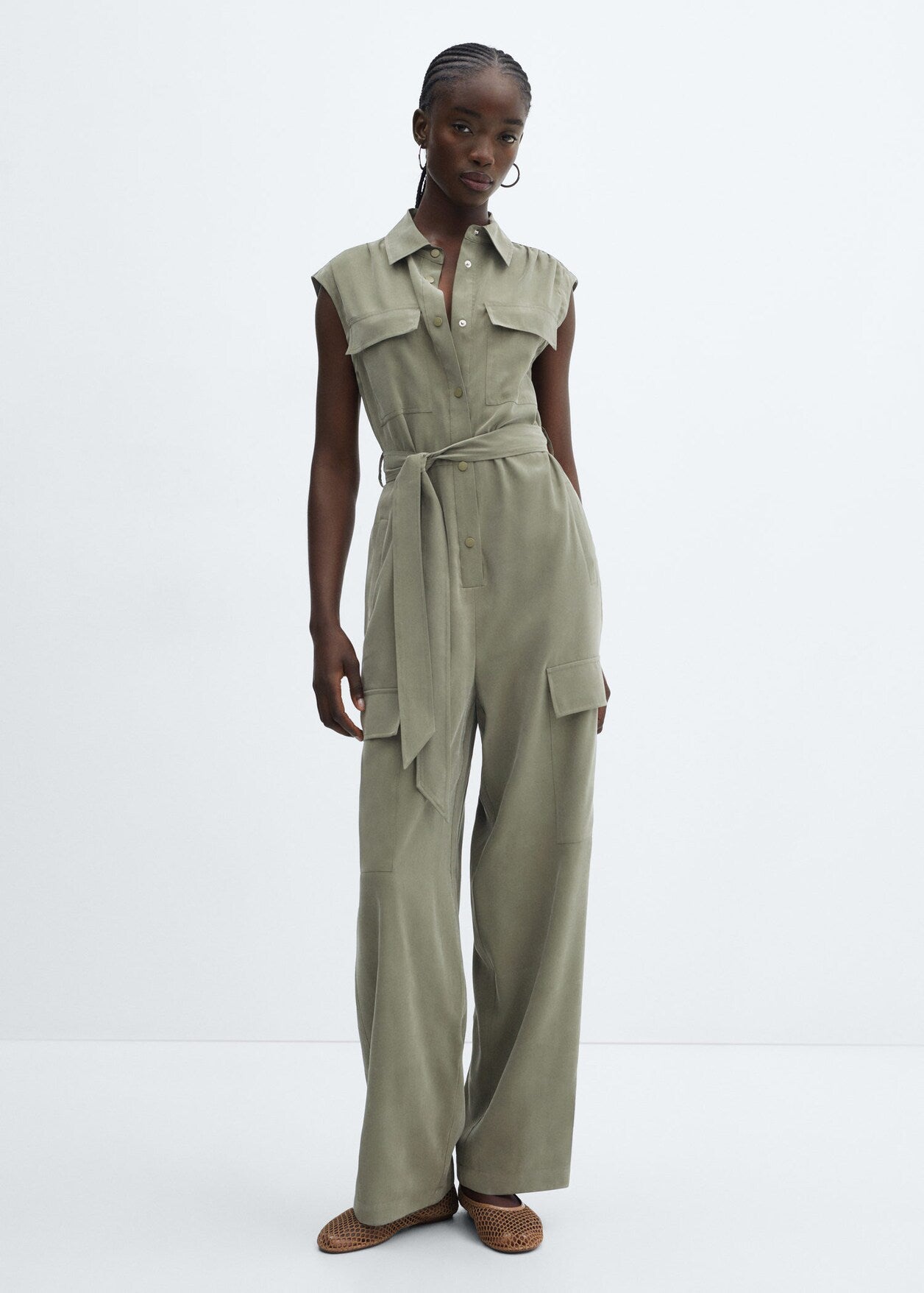 Cargo jumpsuit with pockets