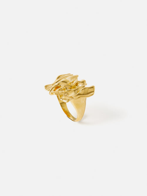 Crumpled textured ring