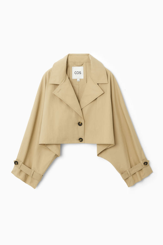 Cropped trench jacket