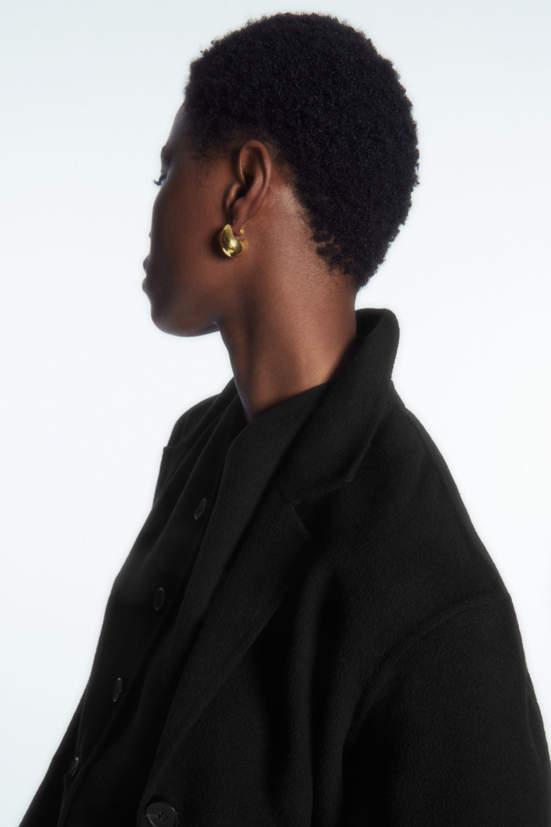 Curved domed earrings