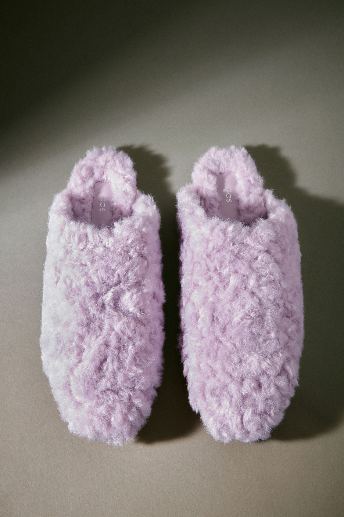 Faux shearling slippers