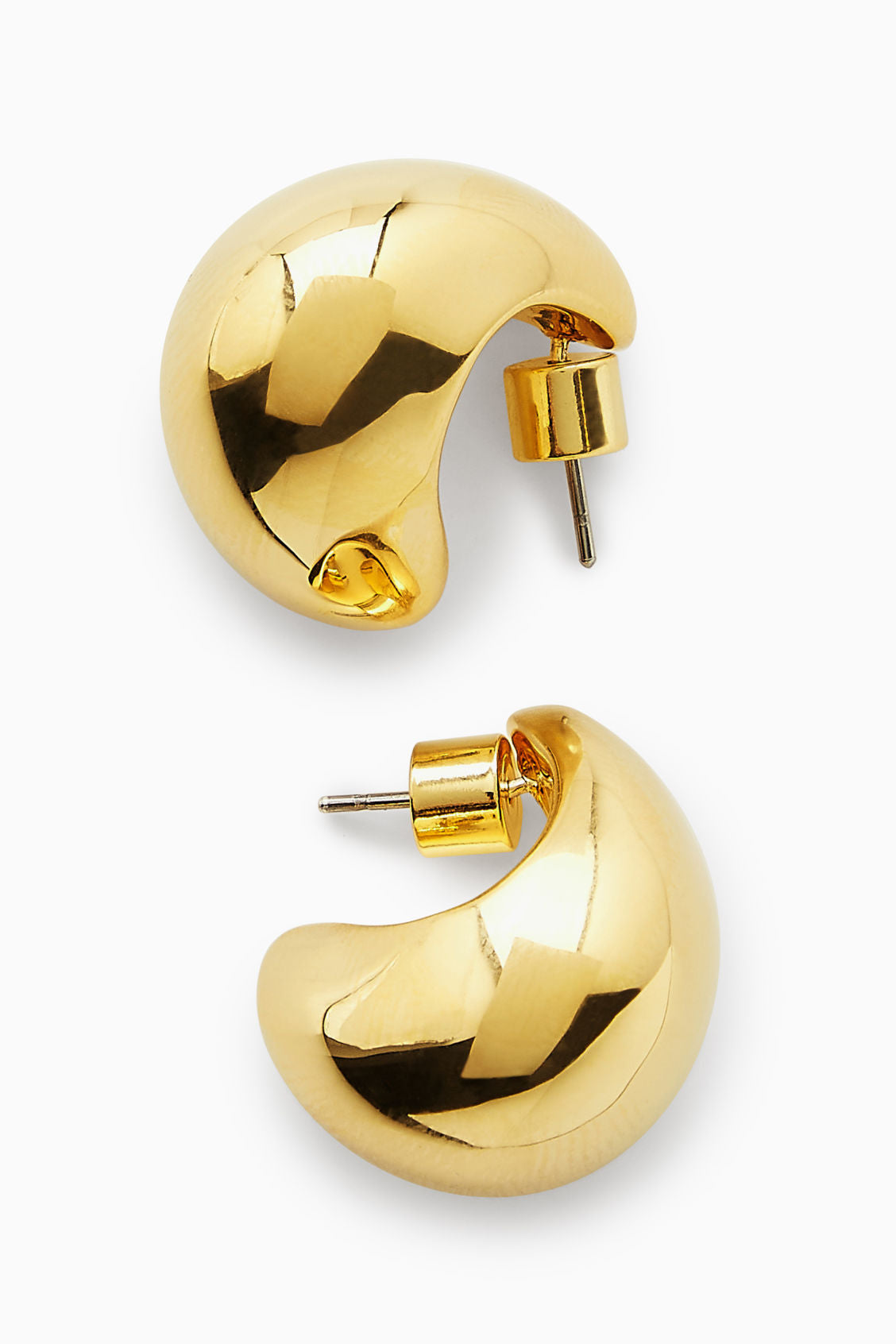 Curved domed earrings