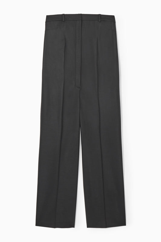 Strapless wool tailored jumpsuit