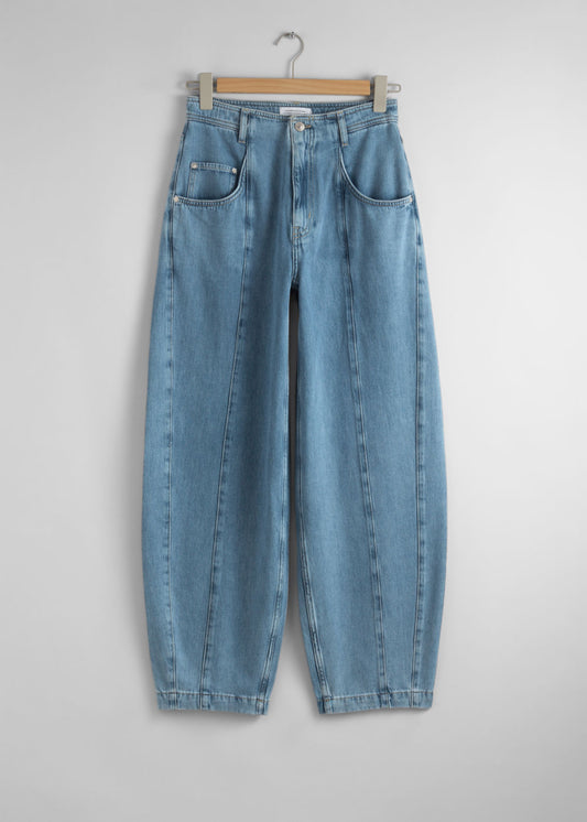 High-waist barrel-leg jeans