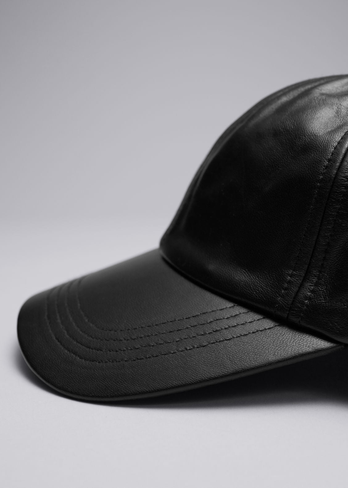 Leather baseball cap hat