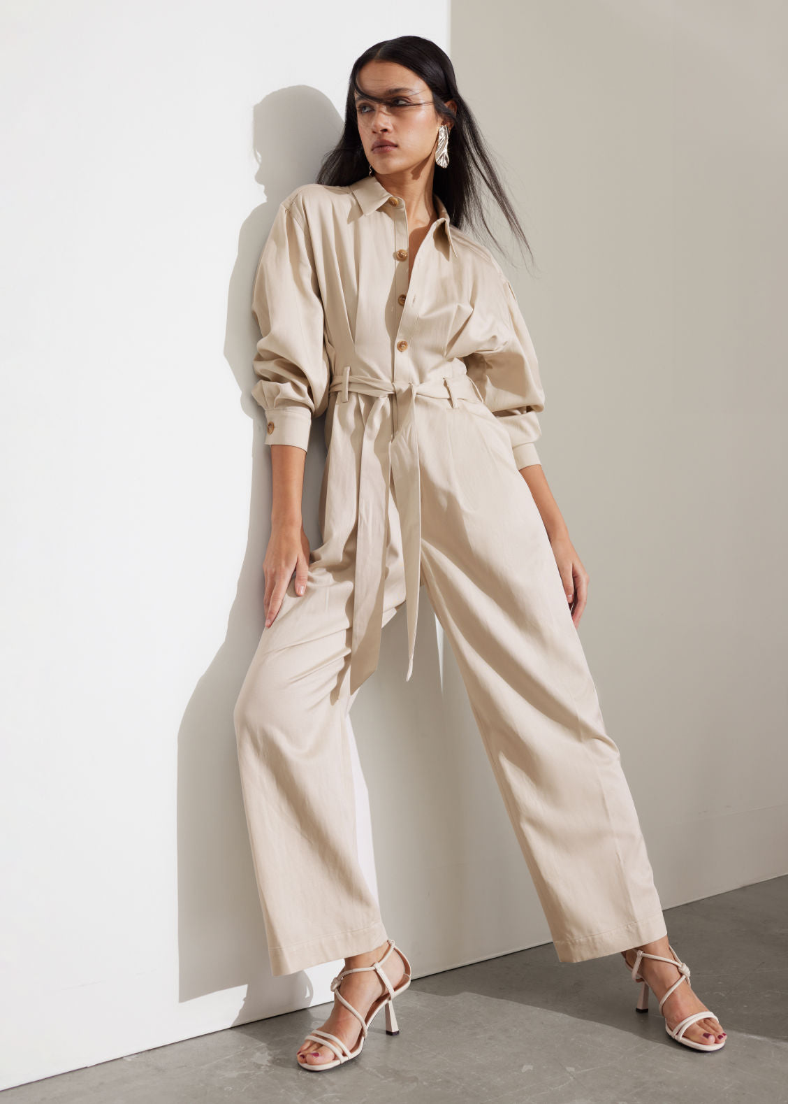 Relaxed belted jumpsuit