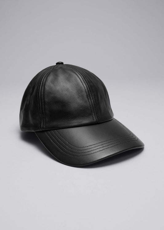 Leather baseball cap hat