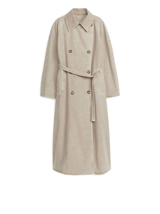 Garment-dyed trench coat