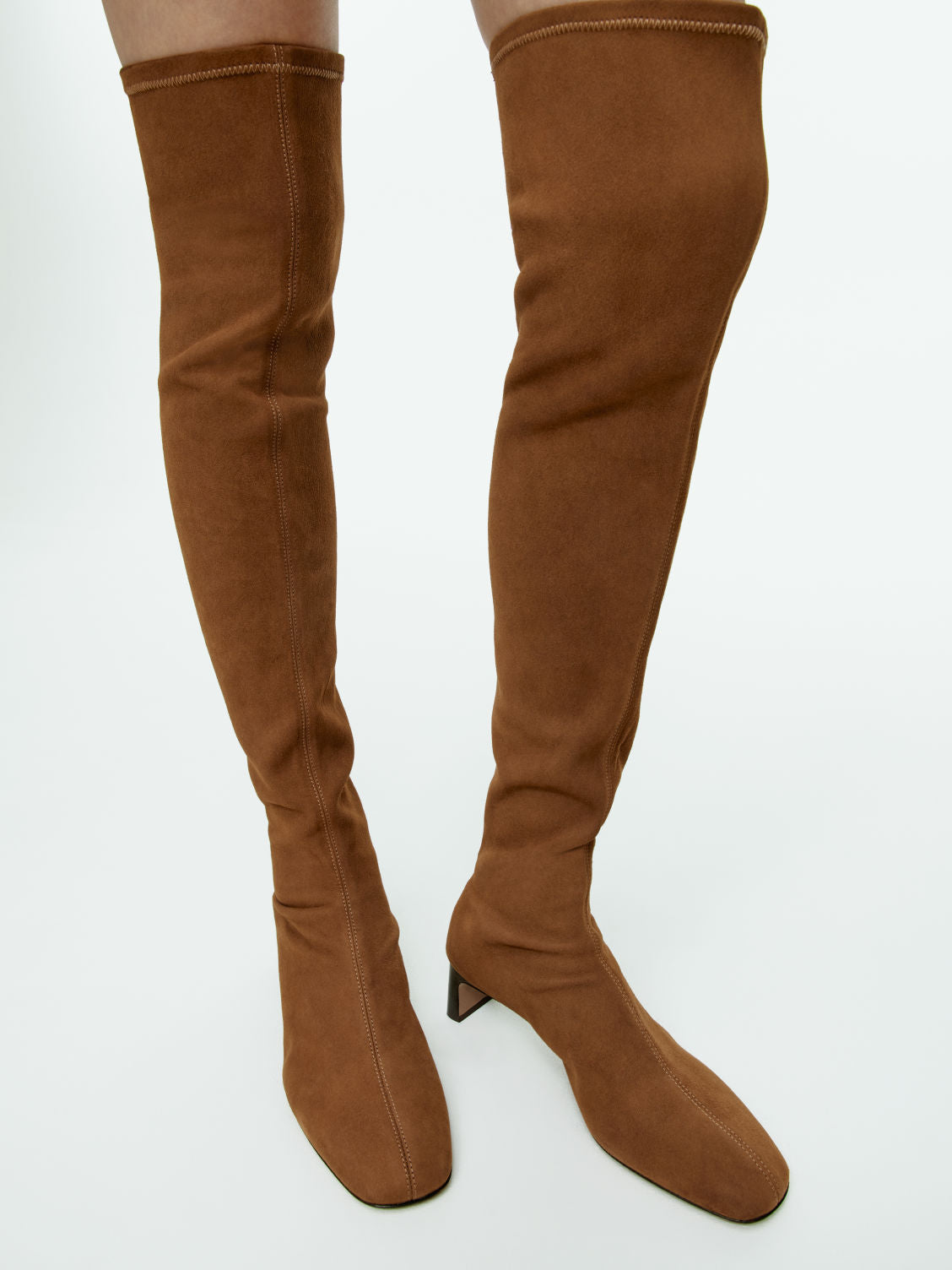 Suede over-knee boots