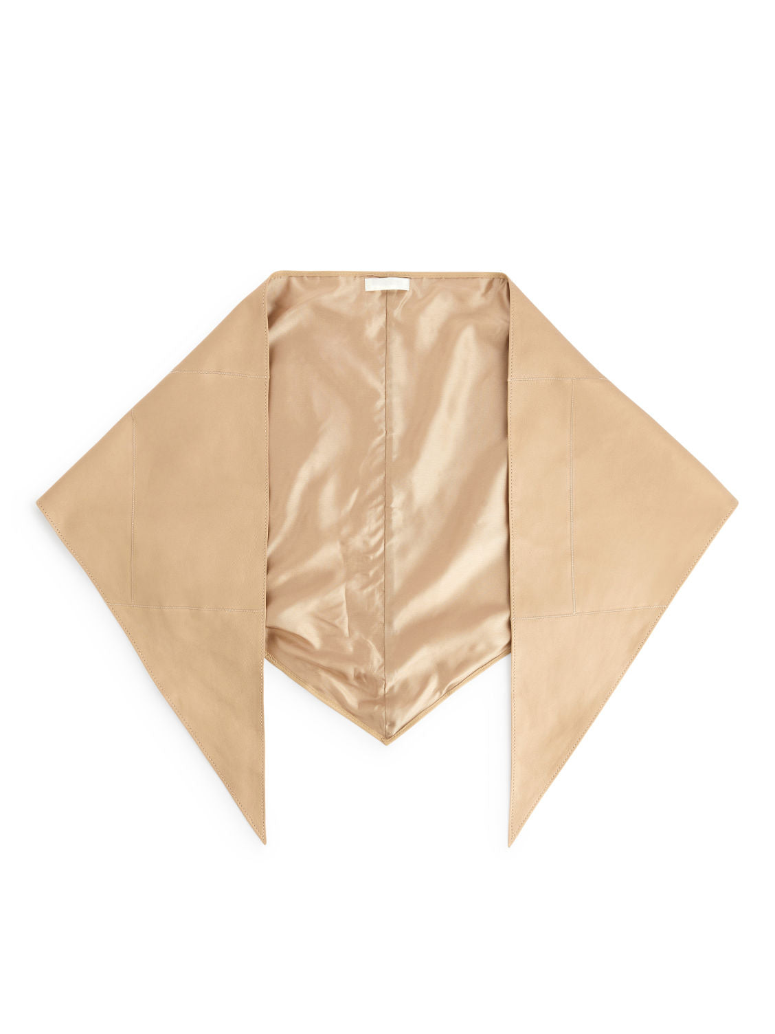 Triangle leather scarf