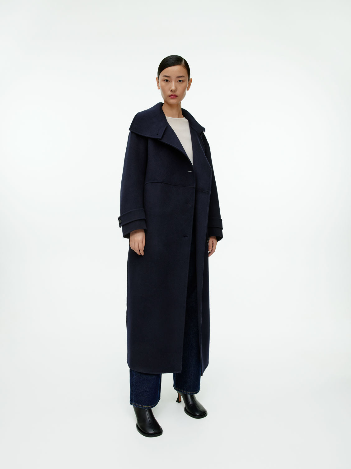 Double-face wool coat