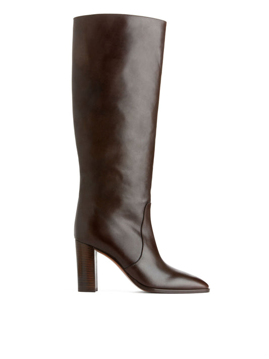 Knee-high leather boots