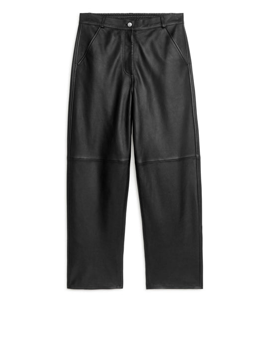Relaxed leather trousers