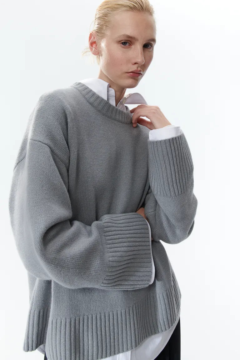 Oversized cashmere-blend jumper