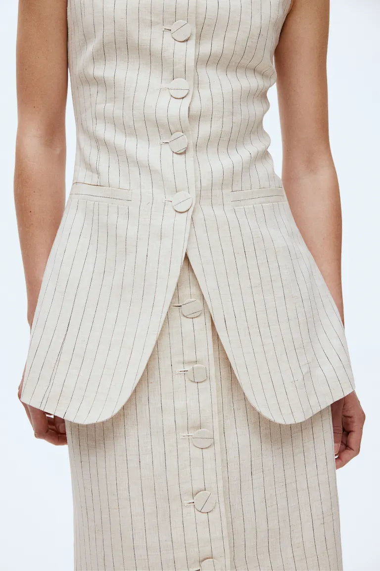Linen suit waistcoat