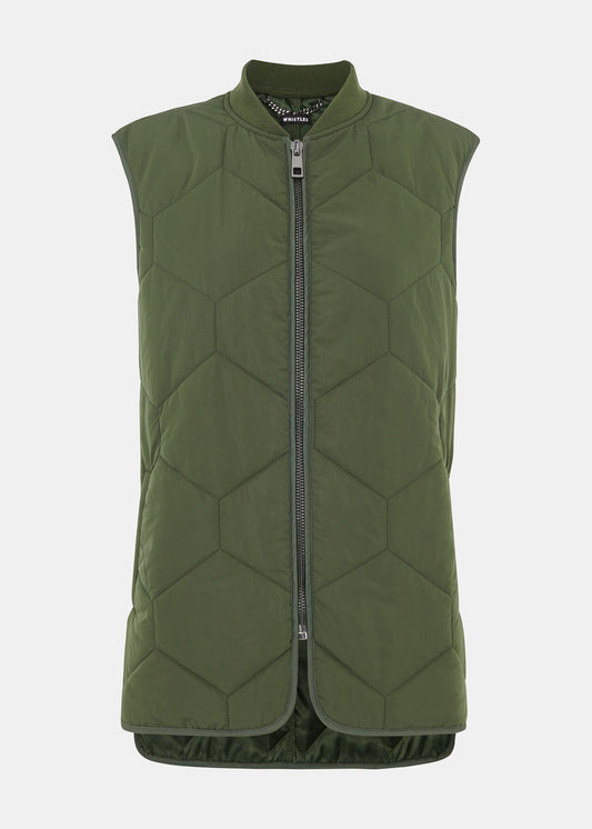 Khaki quilted gilet