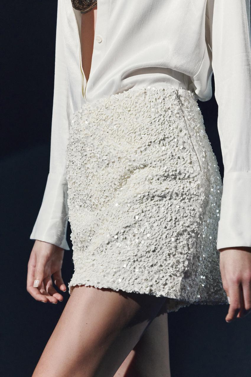 ZW Collection short sequinned skirt