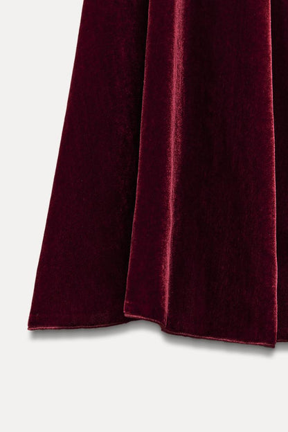 ZW Collection velvet godet skirt