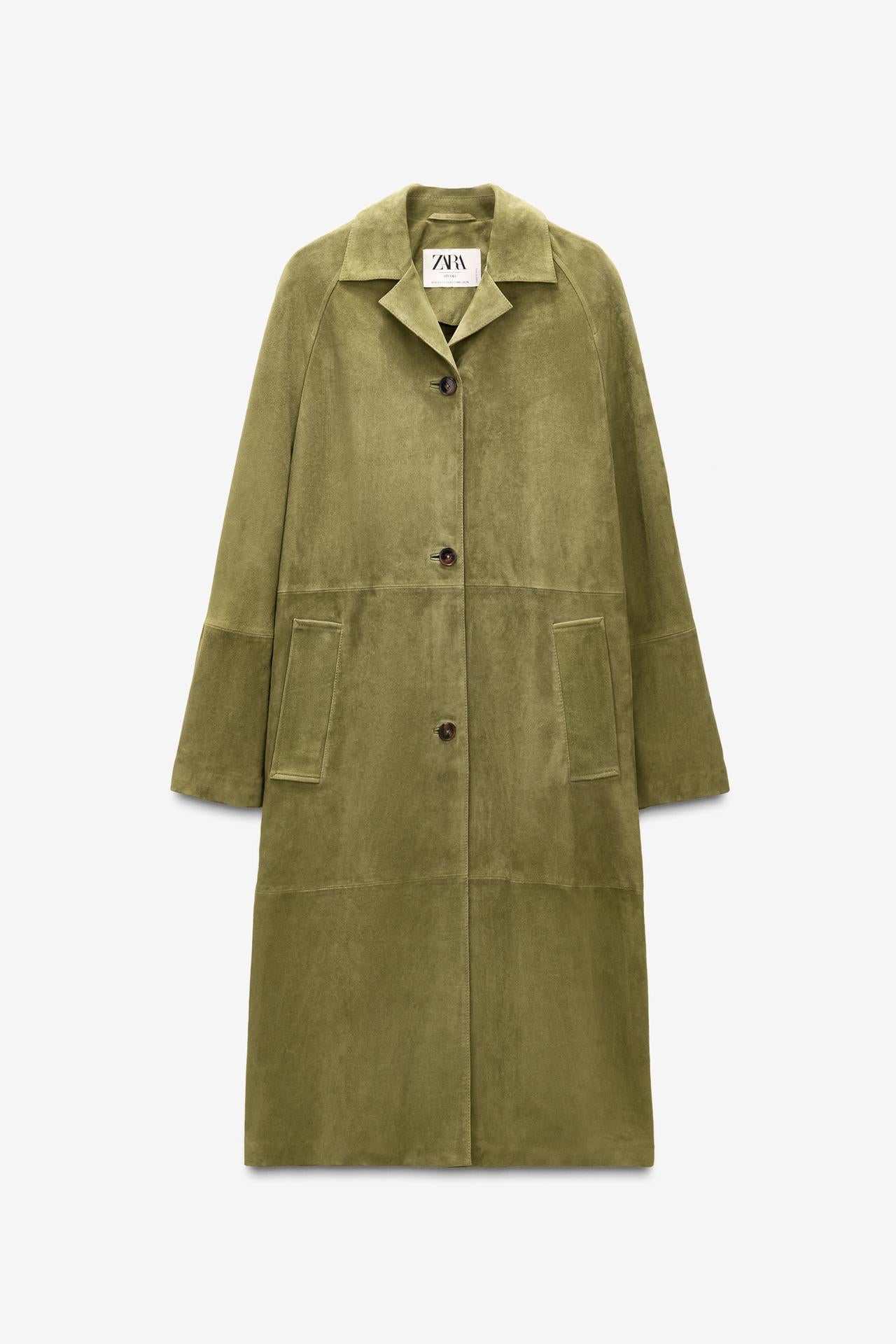 100% Suede Leather Long Coat - Limited Edition