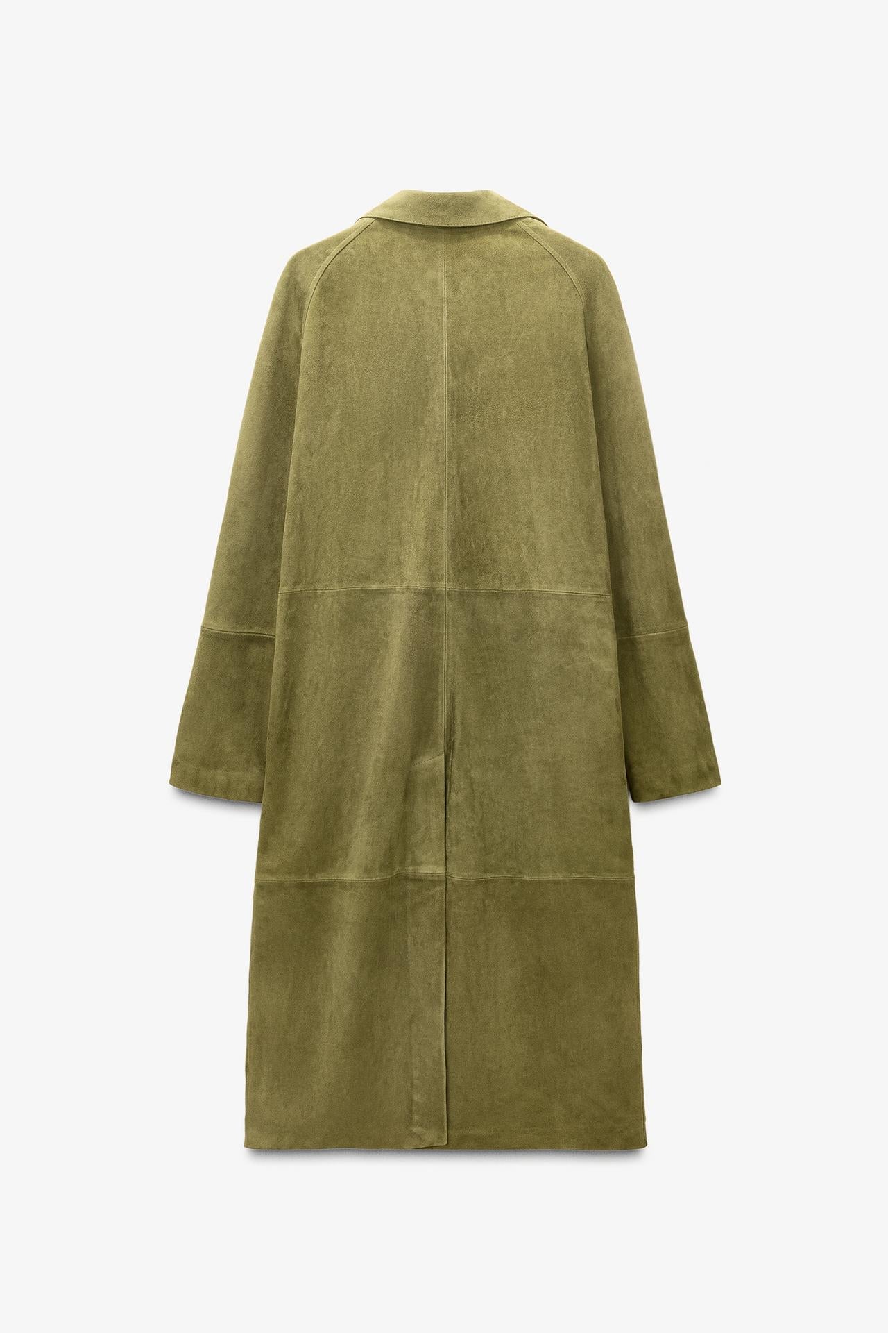 100% Suede Leather Long Coat - Limited Edition