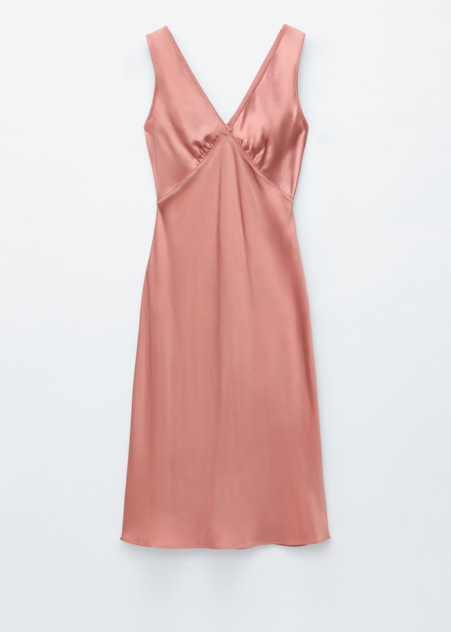 V-Neck Slip Midi Dress