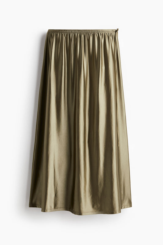 Drawstring-detail skirt