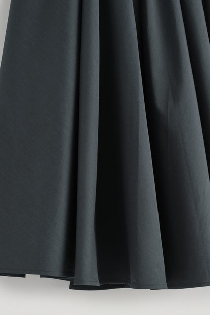 Gathered A-Line Midi Skirt