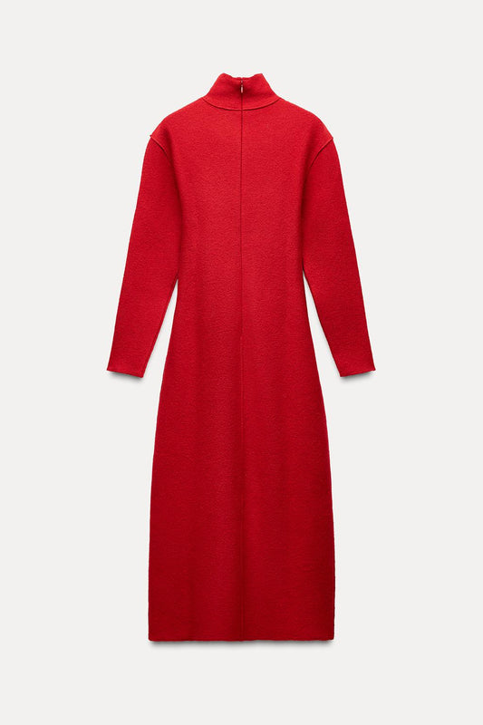 100% Wool Midi Dress