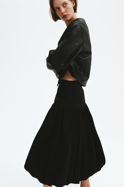 Midi balloon skirt