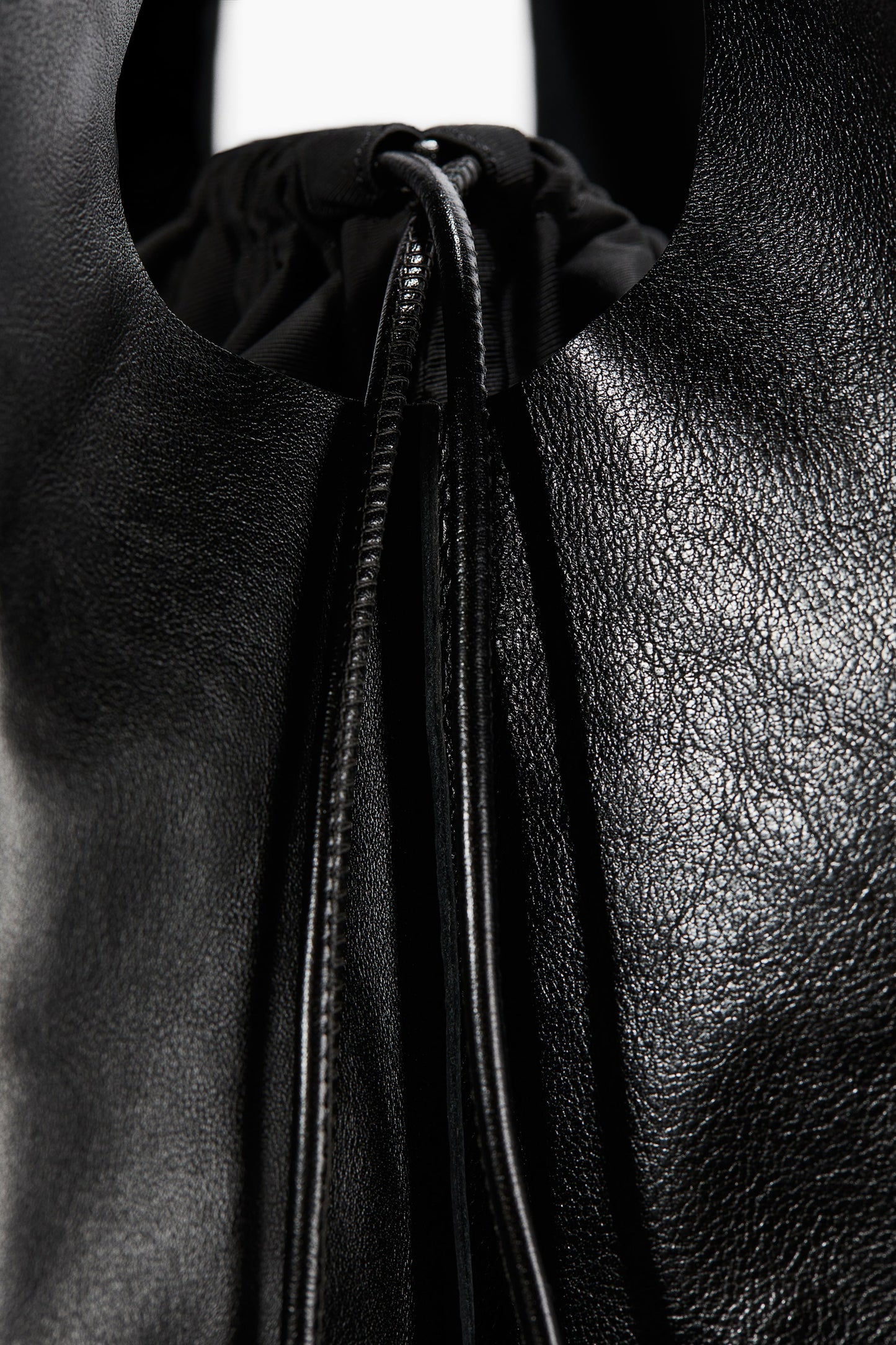 Leather tote bag