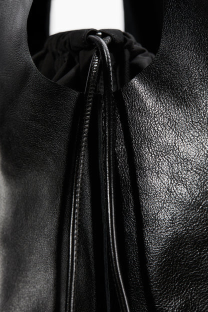 Leather tote bag