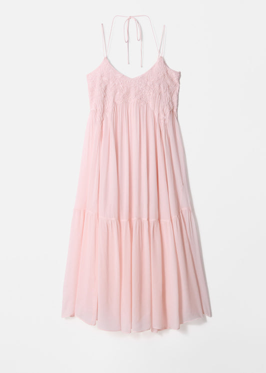 Strappy Embroidered Maxi dress