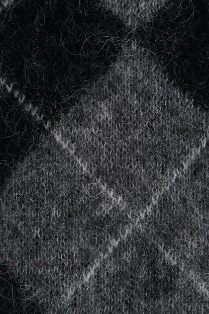 Mohair-blend scarf-collar top