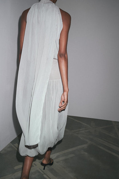 Chiffon Bodysuit with Tie