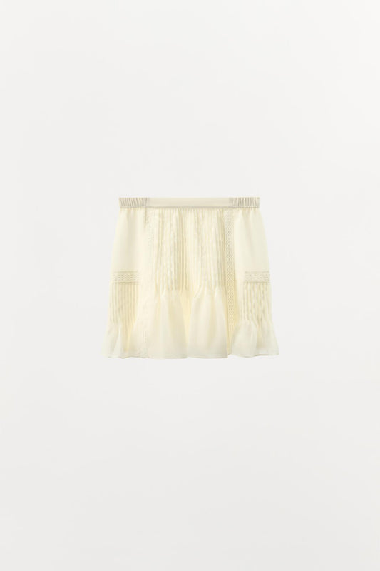 Lace Pleated Skirt