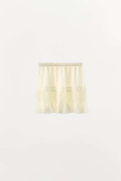 Lace Pleated Skirt