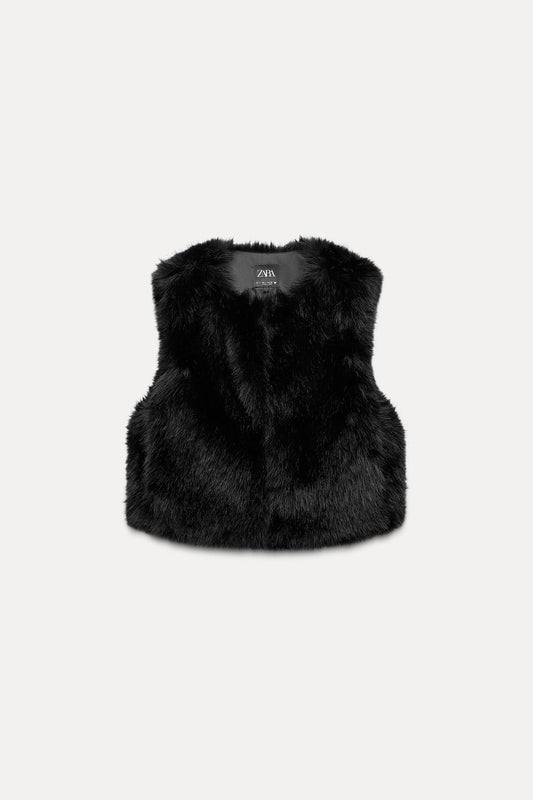 Short Faux Fur Gilet