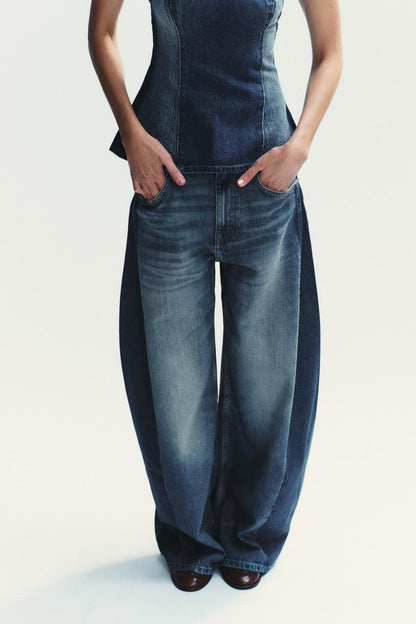 High-Waist Oversize Balloon Jeans