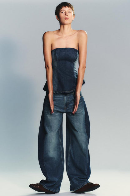 High-Waist Oversize Balloon Jeans